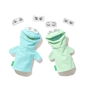 Storytelling Puppet Set With Changing Emotion Eyes